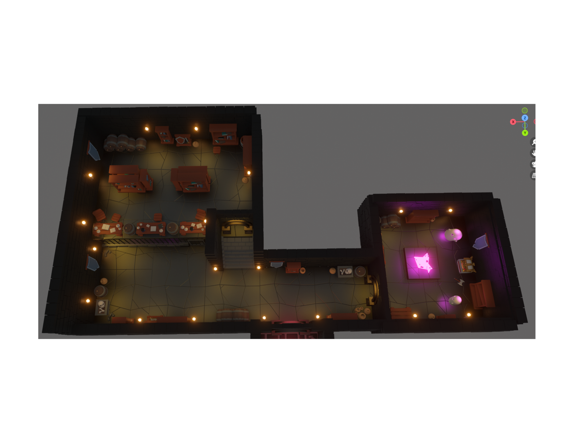 Dungeon Interior Top View